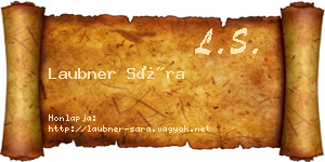 Laubner Sára névjegykártya